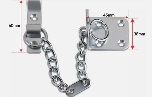 Security Door Chain Narrow Frame Safety Restrictor Lock Guard